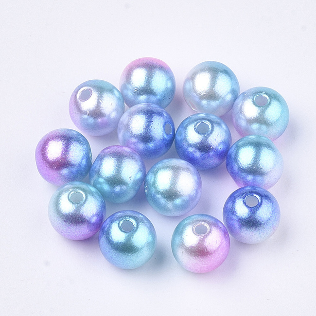 Modrorůžové kuličky, 8mm (30ks)