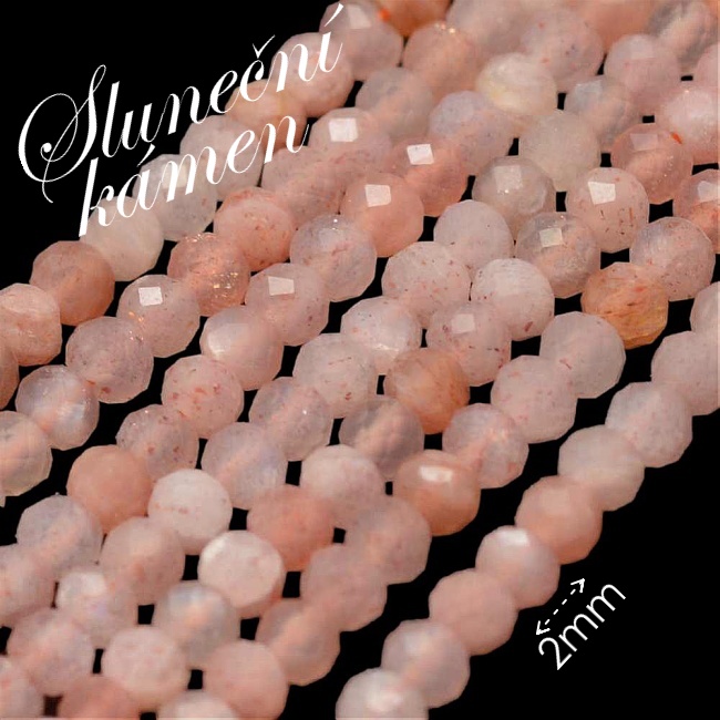 SLUNEČNÍ KÁMEN, kulička, 2mm (10ks)
