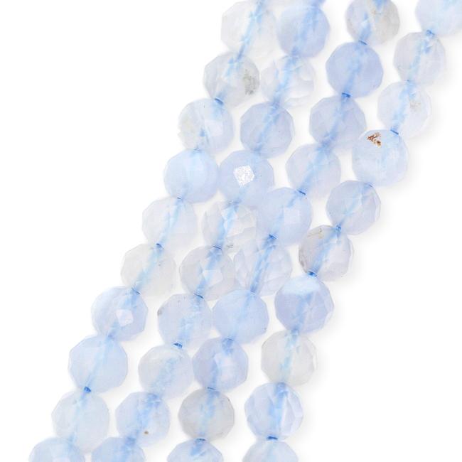 CHALCEDON modrý, kuličky broušené, 3mm (5ks)