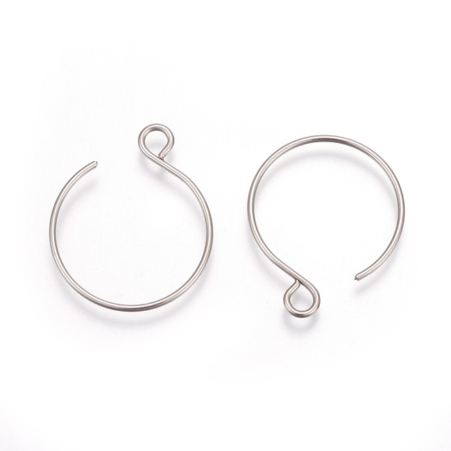 Nerezová ocel, háček, 22x18mm /pár