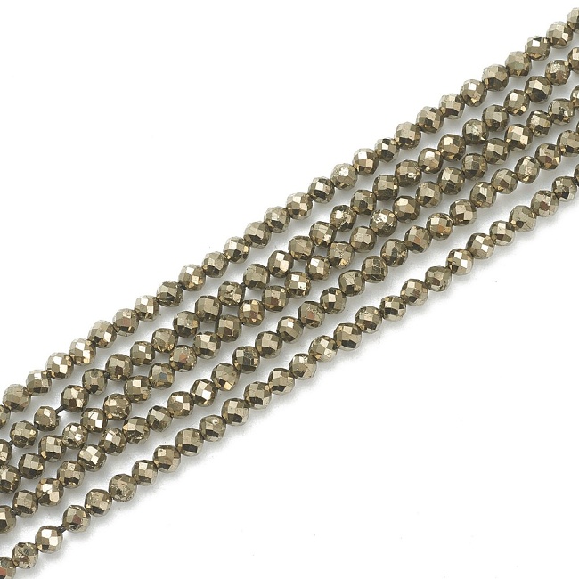 PYRIT, kulička s fasetou, 2mm (10ks)