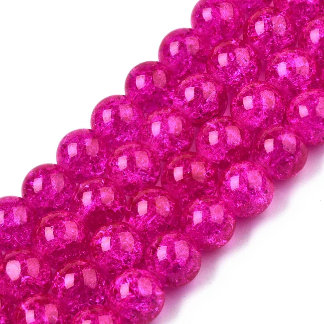 Růžové kuličky, 10mm (10ks)