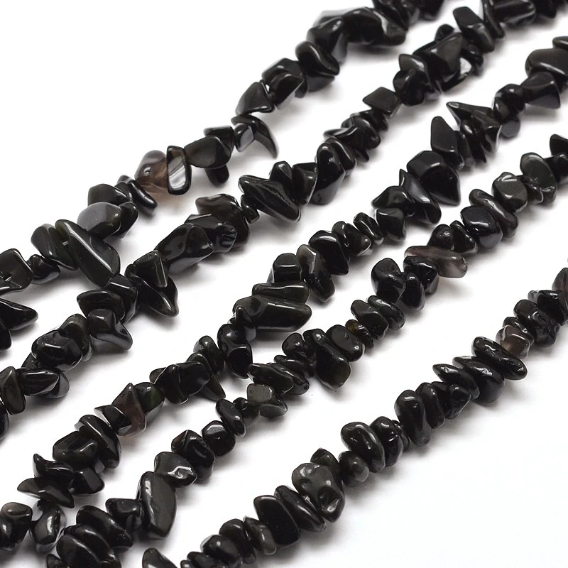 OBSIDIÁN, zlomky, 5-8mm (10g)