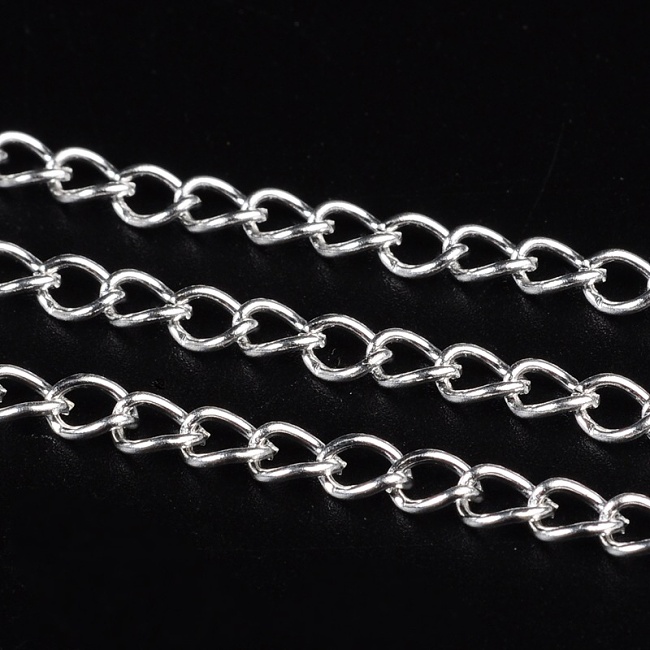 Stříbrný řetízek, 3,5x5mm