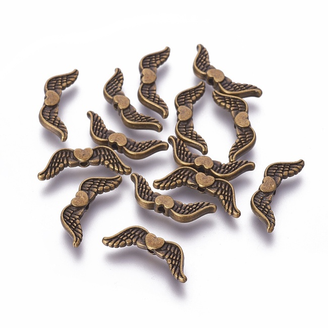 Starobronzová křídla, 20x7mm