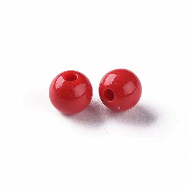 Červené kuličky, 8mm (30ks)