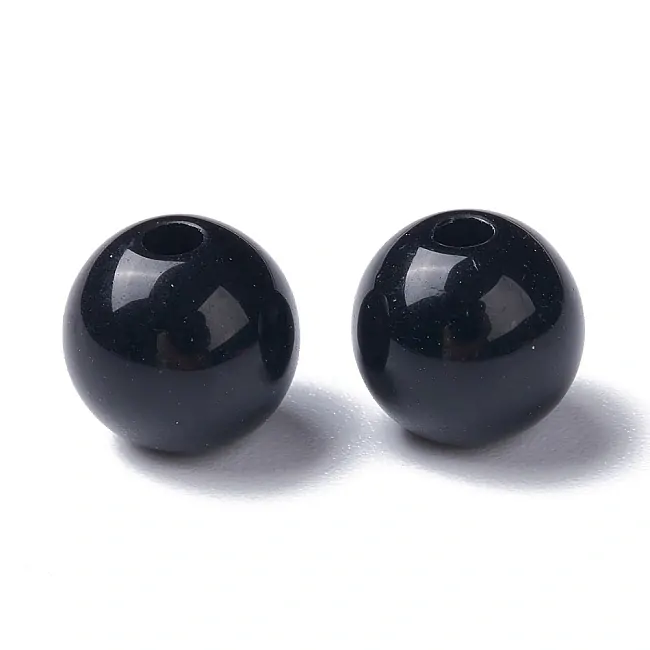 Černé kuličky, 8mm (30ks)