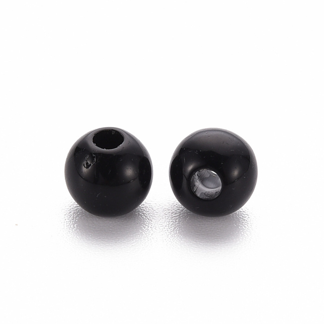 Černé kuličky, 6mm (7g=60ks)