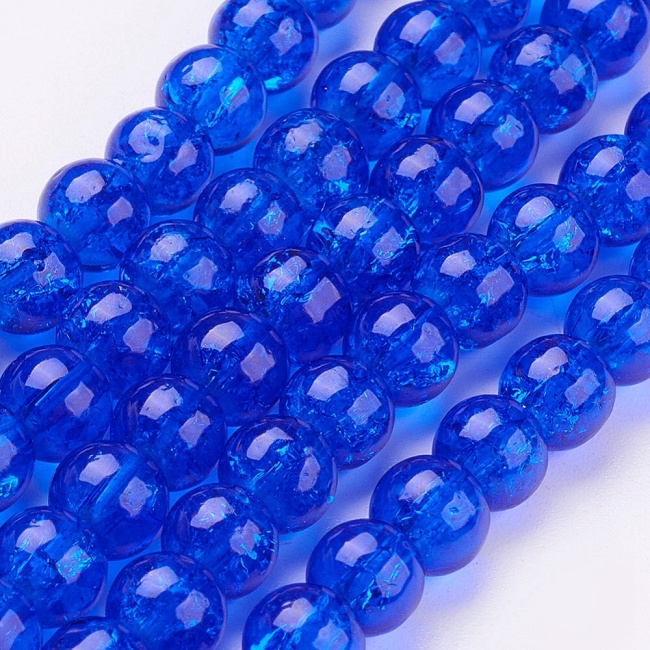 Modré kuličky, 6mm (10ks)