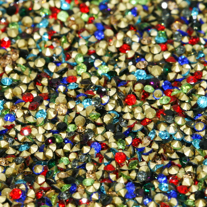 Barevné kamínky, SKLO, 1,8mm (2g)