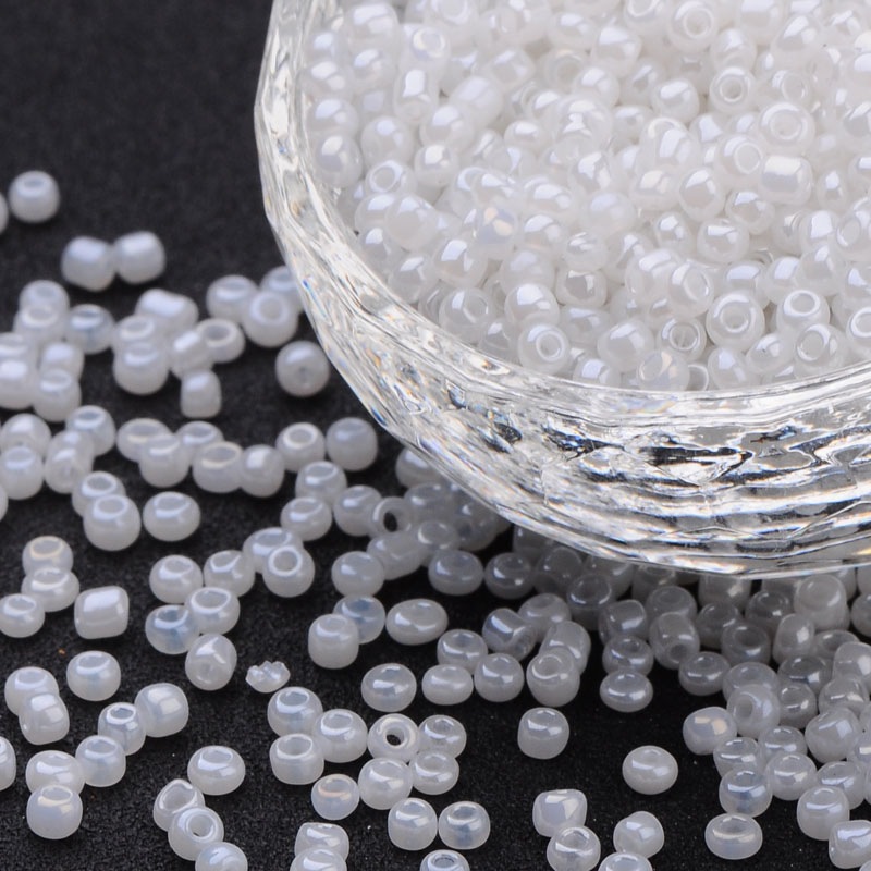 Bílý rokajl, 3mm (10g)