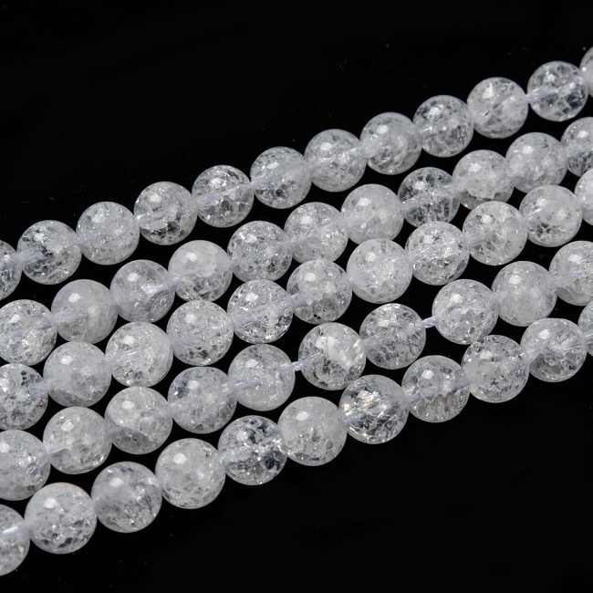 KŘIŠŤÁL přírodní, praskaný, 8mm