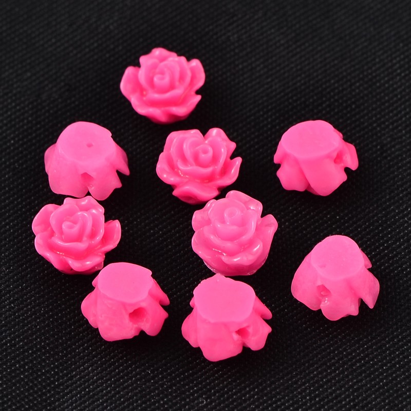 Růžová růže, 6x4mm