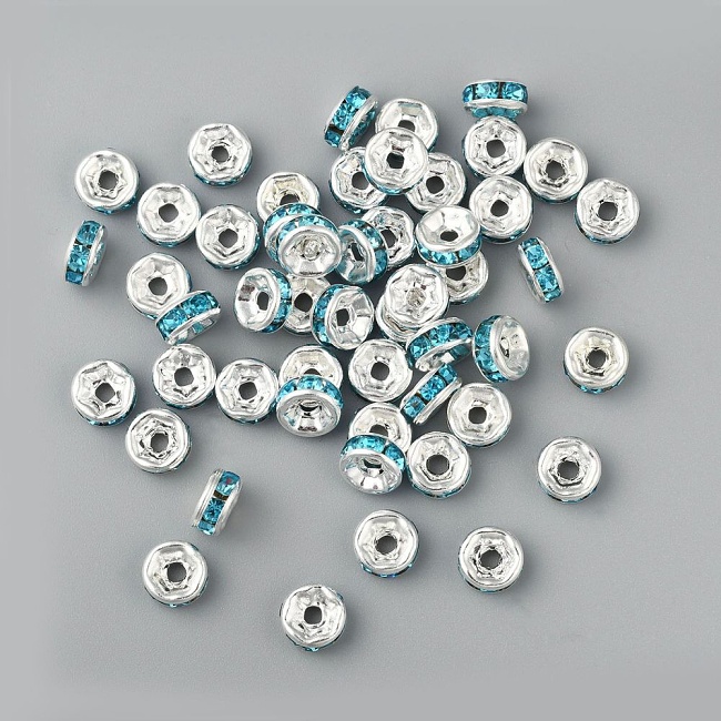 Modrá rondelka, 6x3mm