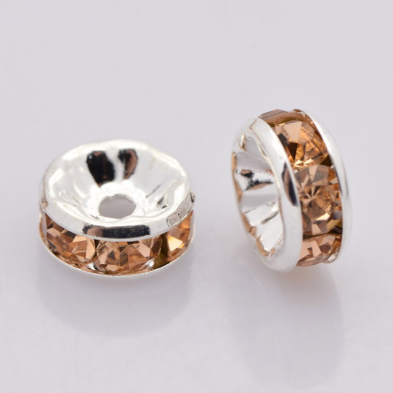 Hnědá rondelka, 8x4mm