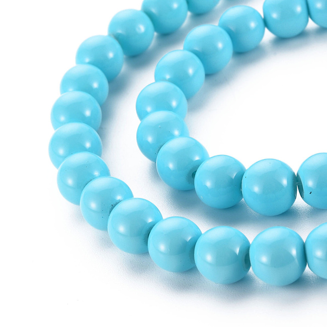 Modré kuličky, 8mm (10ks)