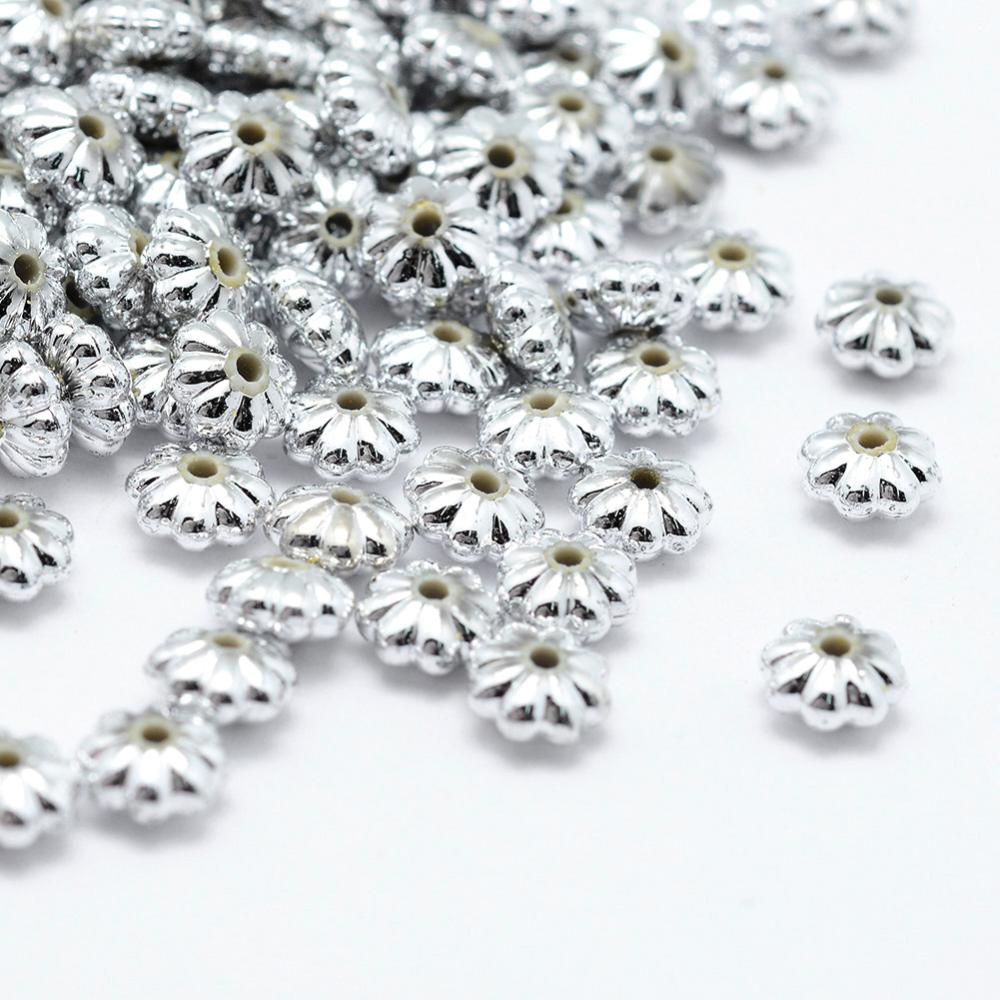 Stříbrné květy, 6x3mm (5g)