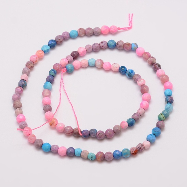 ACHÁT ohnivý, kuličky broušené, 4mm (10ks)