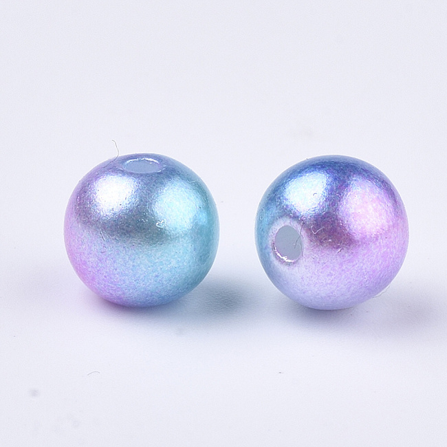 Modrorůžové kuličky, 8mm (30ks)