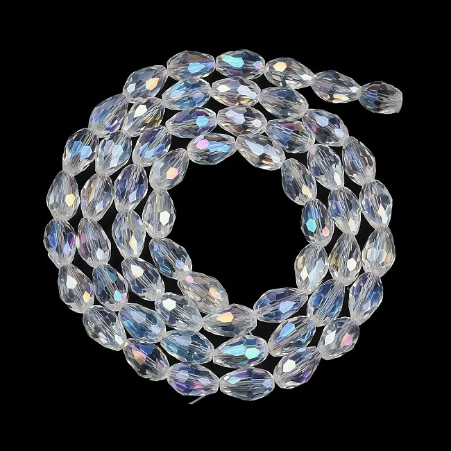 Čirá slzička, AB, broušená, 15x10mm