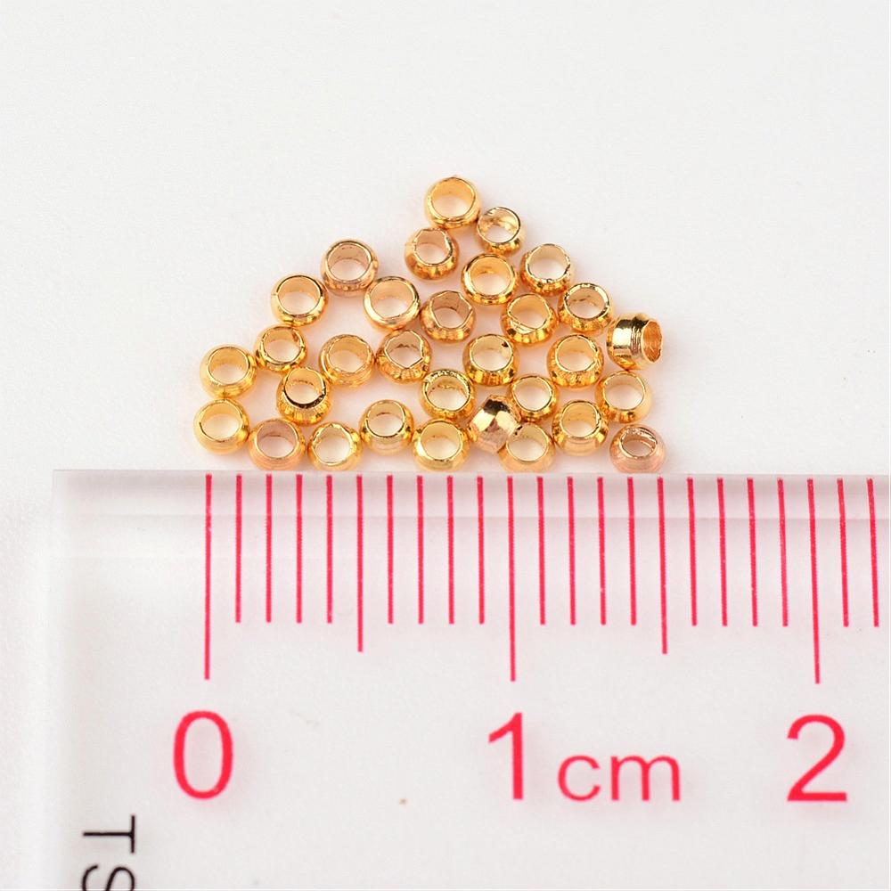 Zlatý, zamačkávací rokajl, 2mm (1g)