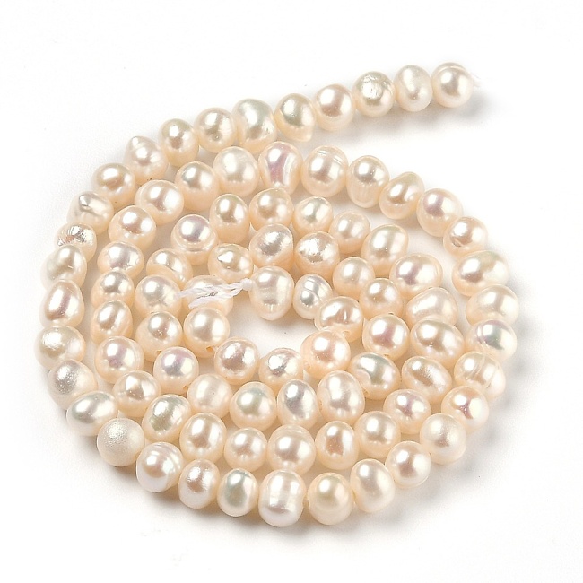 SLADKOVODNÍ ŘÍČNÍ PERLIČKY, 4-5mm (10ks)