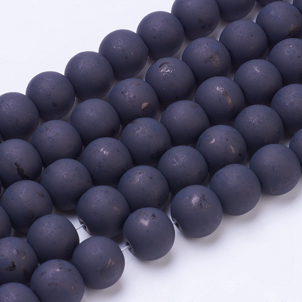 Černé kuličky, matné, 10mm (10ks)