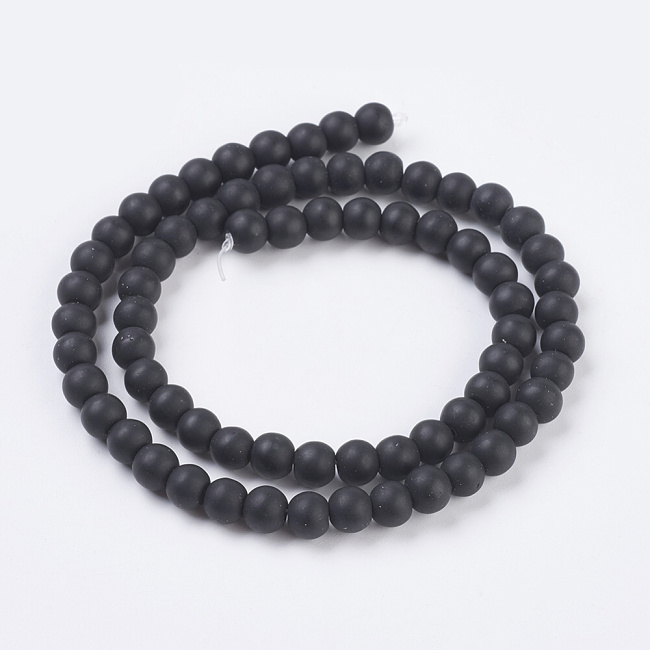 BLACK STONE, matná kulička, 6mm (30ks)
