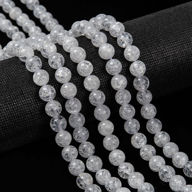 KŘIŠŤÁL přírodní, praskaný, 8mm
