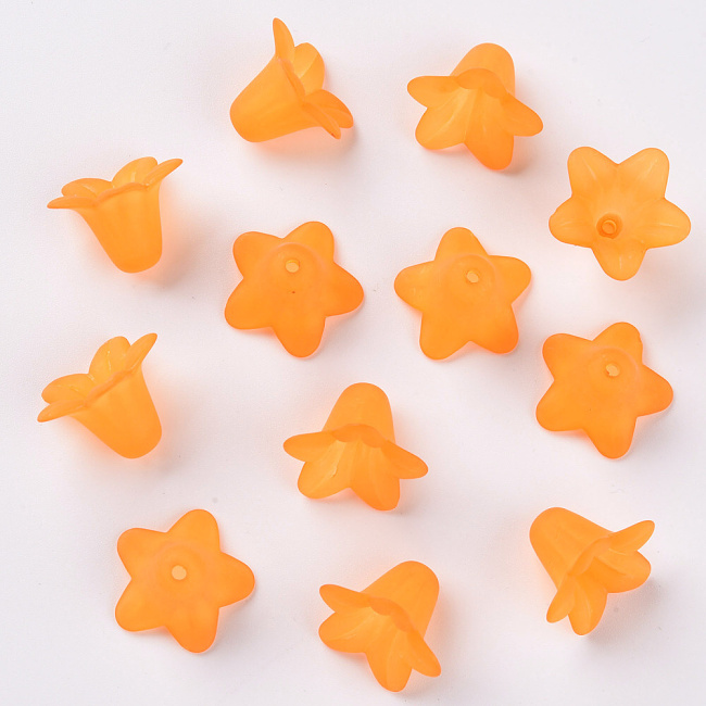 Oranžový zvoneček, 17,5x12mm