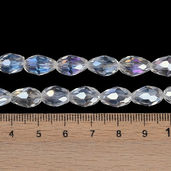 Čirá slzička, AB, broušená, 15x10mm