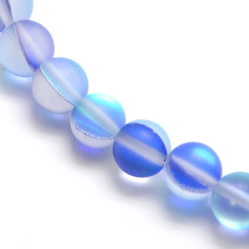 MĚSÍČNÍ KÁMEN, syntetický, kulička s AB efektem, 8mm