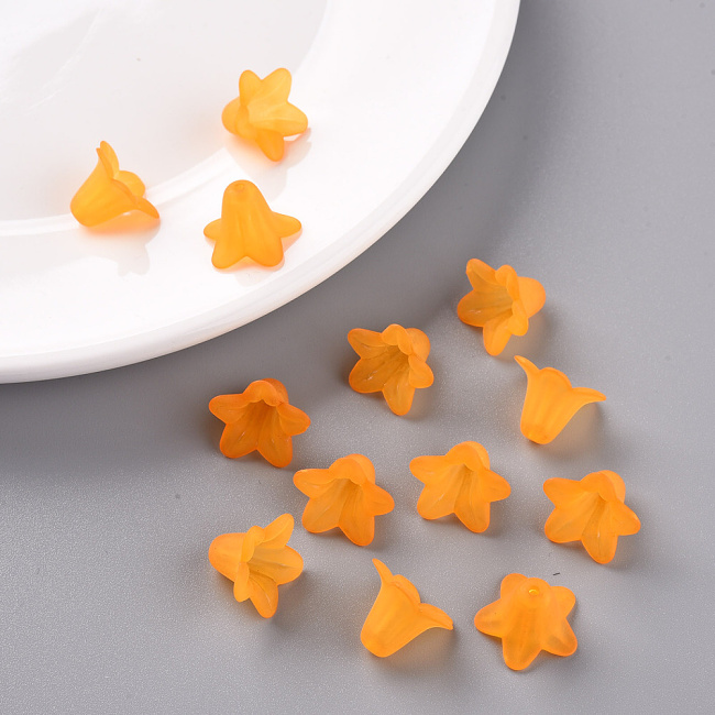 Oranžový zvoneček, 17,5x12mm