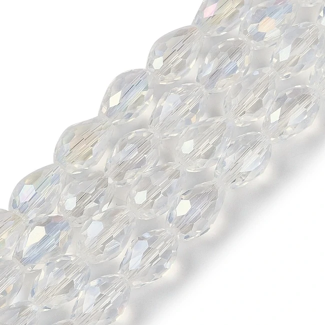 Čirá slzička, AB, broušená, 15x10mm