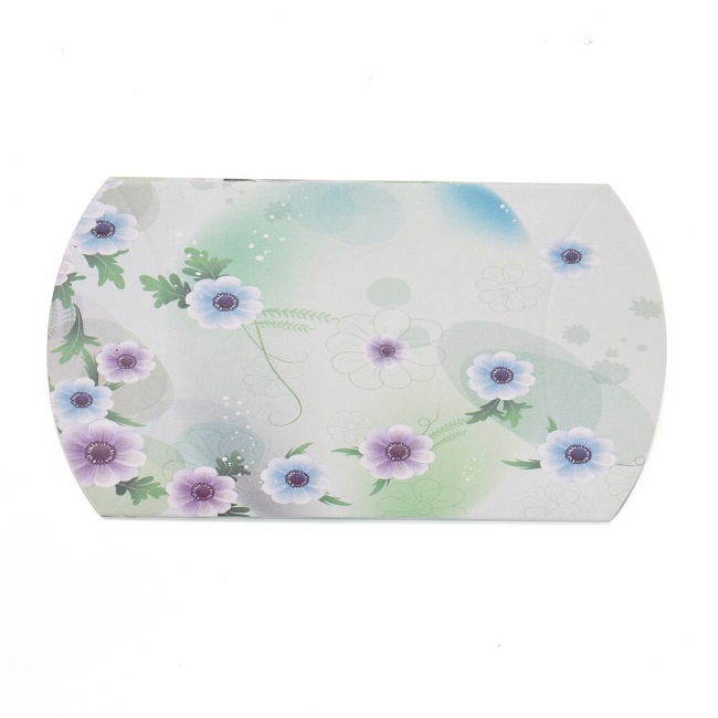 Krabička papírová - květy, 8x5,5cm