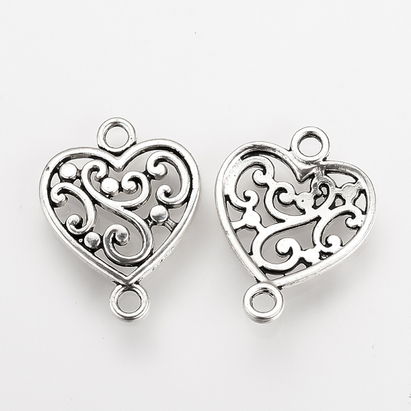 Starostříbrné srdíčko, 19x14x2mm
