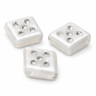 Bílý kosočtverec, 13x12mm