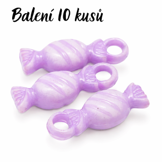 Fialové bonbóny, 20x7mm (10ks)
