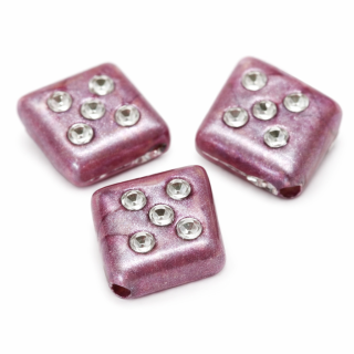 Fialový kosočtverec, 13x12mm