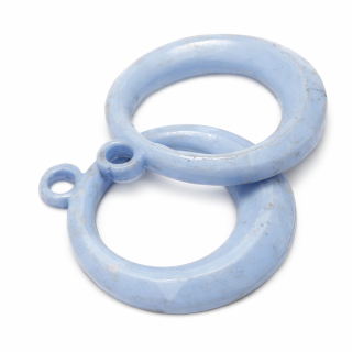 Modré kolečko, broušené plošky, 32x27x6mm