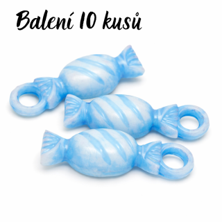 Modré bonbóny, 20x7mm (10ks)