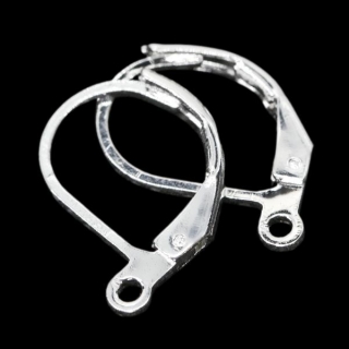 Stříbrný háček, uzavíratelný, 15x10mm