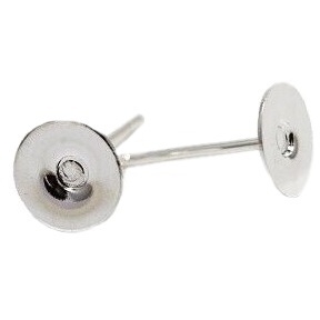 Stříbrná puzeta s ploškou, 6mm