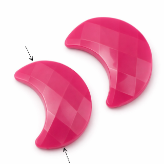 Růžový měsíc, 24x18mm