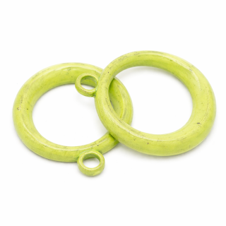 Zelené kolečko, broušené plošky, 32x27x6mm