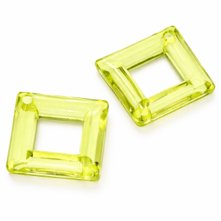 Žlutý čtverec, broušený, 27x5mm