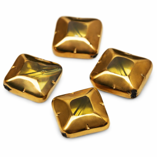 Žlutý kosočtverec, měděně pokovený, 10mm