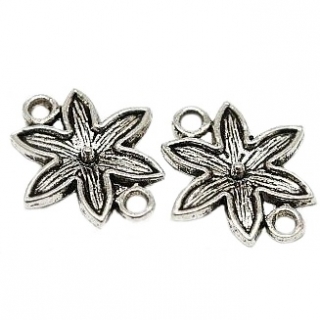 Starostříbrný květ, 18x16mm