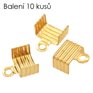 Zlatá koncovka, 6,5x4,5mm(10ks)