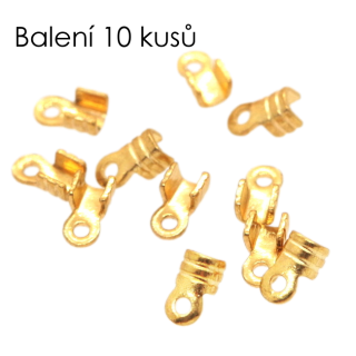 Zlatá koncovka, drobná, 3x1,5mm (10ks)